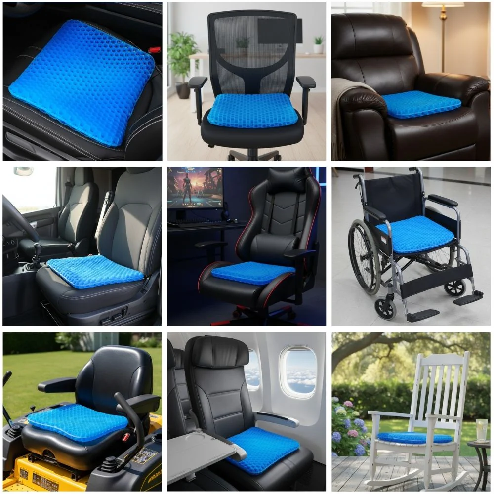 Restpillux® Gel Seat Cushion - Home Office Wheelchair Chair Cars